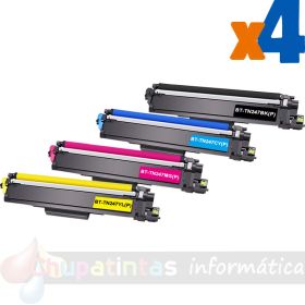 Brother TN247/TN243 Pack de 4 Cartuchos de Tóner Genéricos