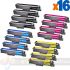 Brother TN247/TN243 Pack de 16 Cartuchos de Tóner Genéricos