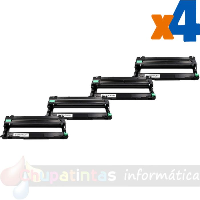 Brother DR243CL Pack de 4 Tambores de Imagen Genericos (Drum)