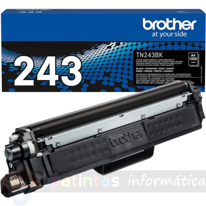 Brother TN243 Negro Cartucho de Tóner Original - TN243BK