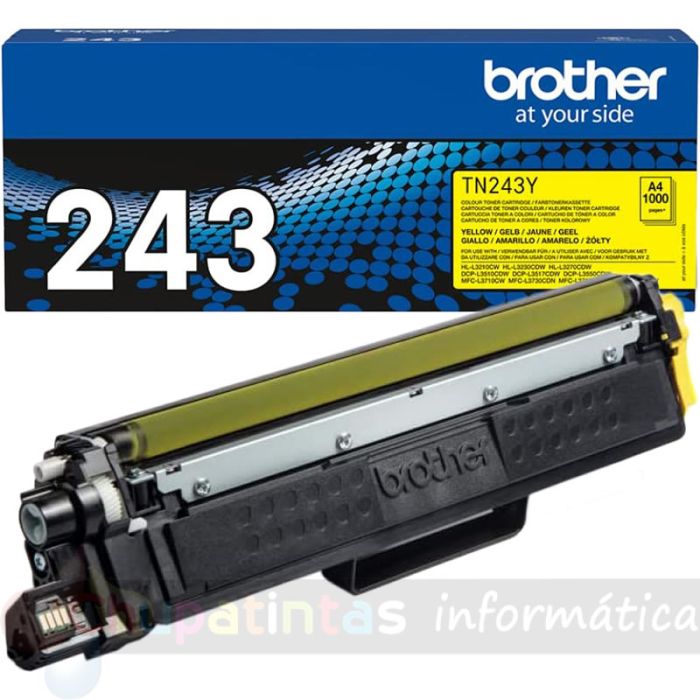 Brother TN243 Amarillo  Cartucho de Tóner Original - TN243Y