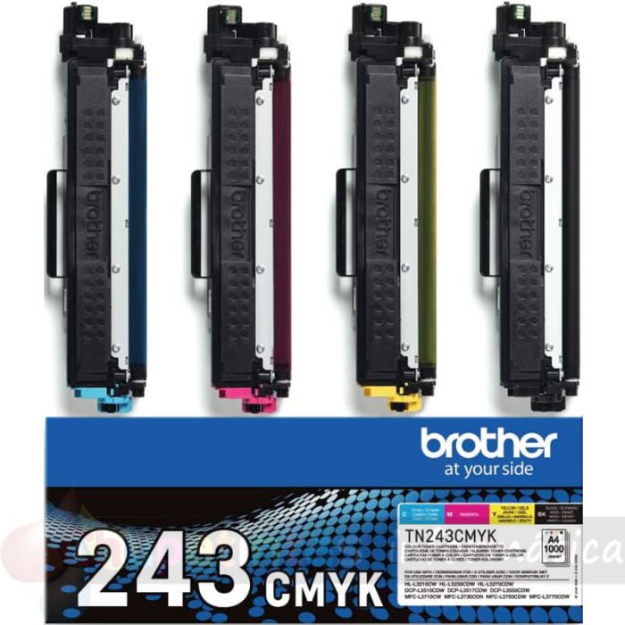 Brother TN243 Pack de 4 Cartuchos de Tóner Originales - TN243CMYK-2
