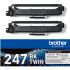 Brother TN247 Negro Pack de 2 Cartuchos de Tóner Originales - TN247BKTWIN