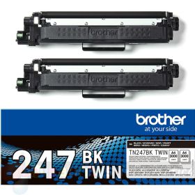 Brother TN247 Negro Pack de 2 Cartuchos de Tóner Originales - TN247BKTWIN