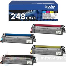 Brother TN248CMYK Pack de 4 Cartuchos de Tóner Originales - TN248VAL
