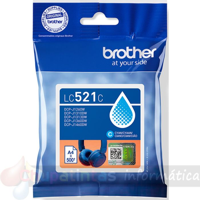 Brother LC521C Cian Cartucho de Tinta Original - LC521C-2