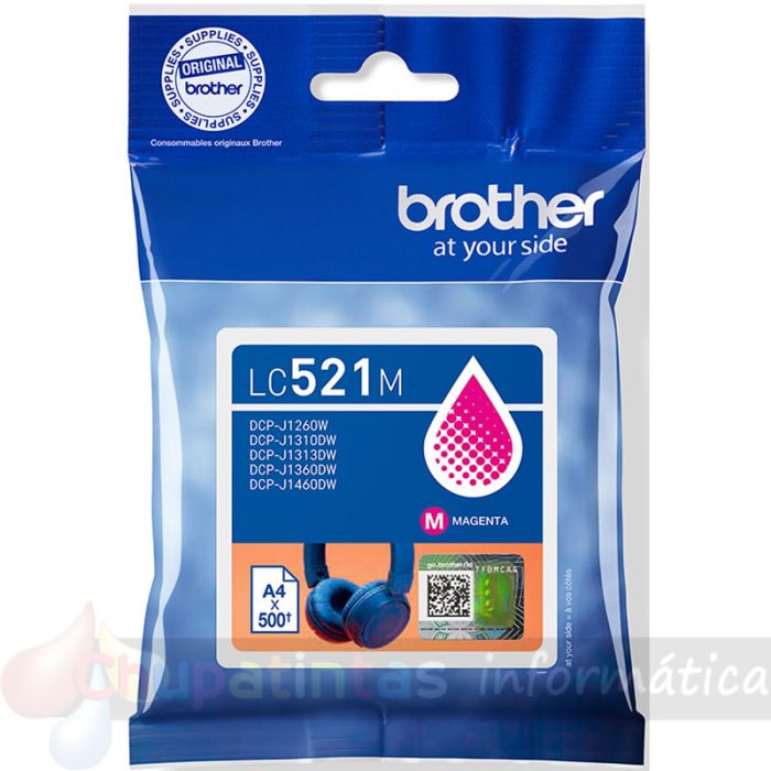 Brother LC521M Magenta Cartucho de Tinta Original - LC521M-2