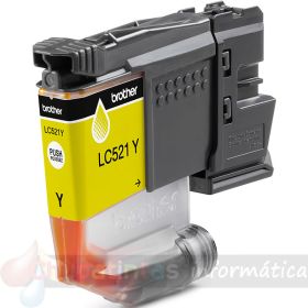 Brother LC521Y Amarillo Cartucho de Tinta Original - LC521Y-3