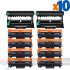 Brother TN2420 Cartucho de Tóner + DR2510/DR2400 Tambor de Imagen Pack de 10 Cartuchos Genéricos