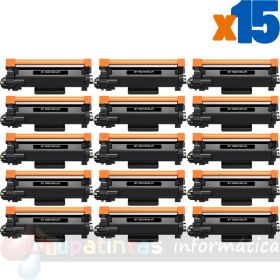 Brother TN2510XL Negro Pack de 15 Cartuchos de Tóner Genéricos