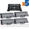 Brother TN3330/TN3380 Cartucho de Toner + DR3300 Tambor de Imagen Pack de 5 Cartuchos Genericos