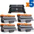 Brother TN3390 Cartucho de Toner + DR3300 Tambor de Imagen Pack de 5 Cartuchos Genéricos