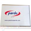 Pardo Pack de 100 Fundas Multitaladro A4 Transparentes 90 Micras - Acabado Cristal - Refuerzo en Blanco