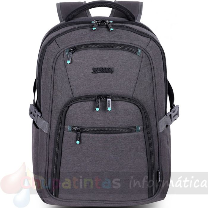 Urban Factory Heavee Green Mochila de Viaje para Portatil 17.3" - Ecológica - Color Gris