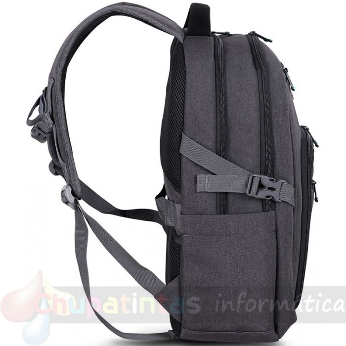 Urban Factory Heavee Green Mochila de Viaje para Portatil 17.3" - Ecologica - Color Gris