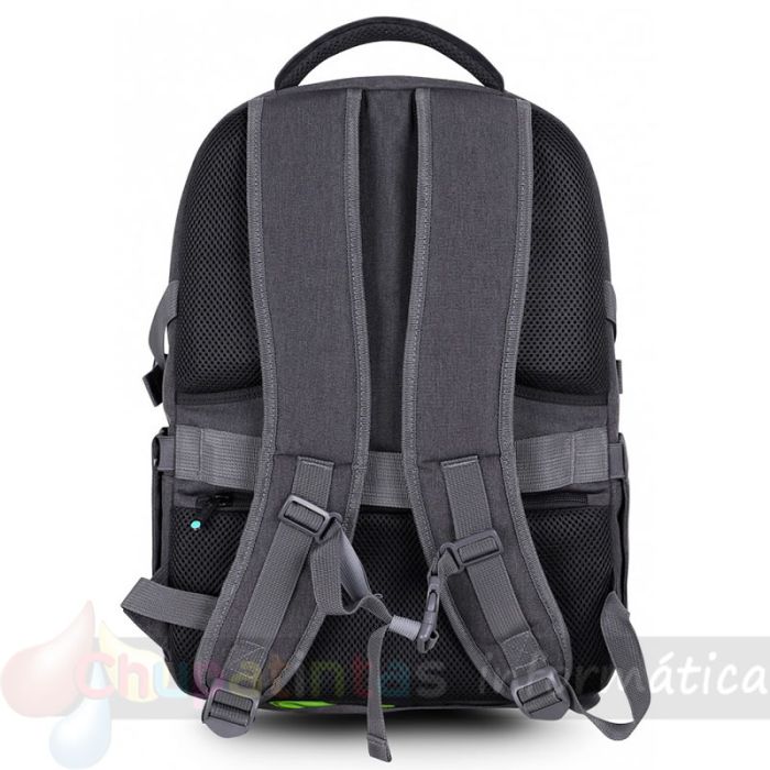 Urban Factory Heavee Green Mochila de Viaje para Portatil 17.3" - Ecologica - Color Gris