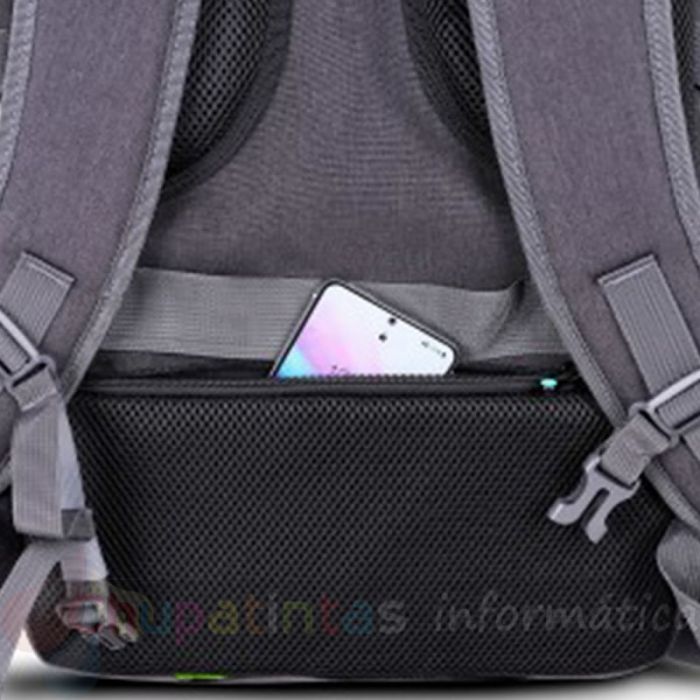 Urban Factory Heavee Green Mochila de Viaje para Portatil 17.3" - Ecologica - Color Gris