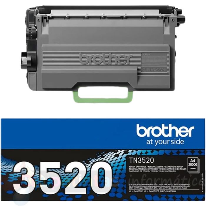 Brother TN3520 Negro Cartucho de Tóner Original- Mejor precio