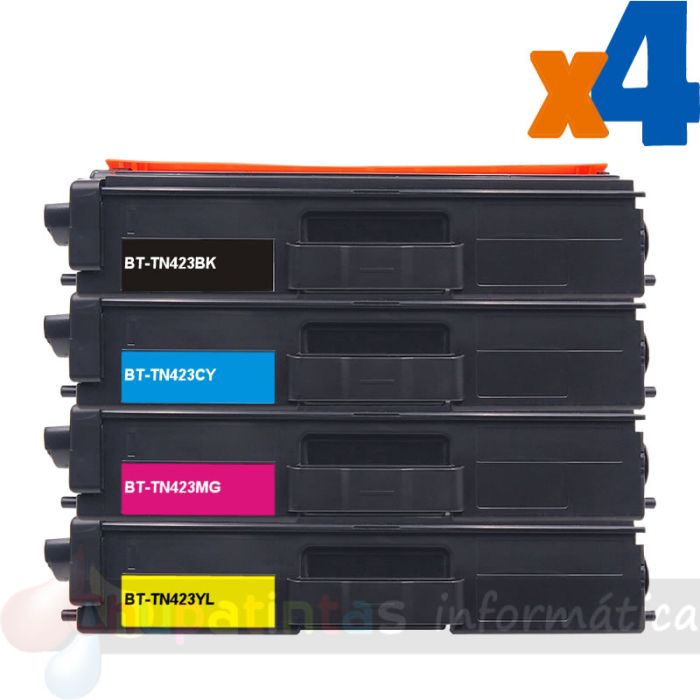 Brother TN421/TN423/TN426 Pack de 4 Cartuchos de Tóner Genéricos-1