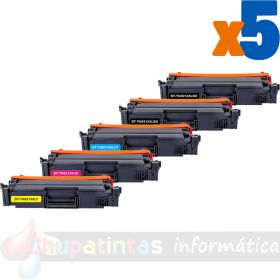 Brother TN821XXL Pack de 5 Cartuchos de Tóner Genéricos