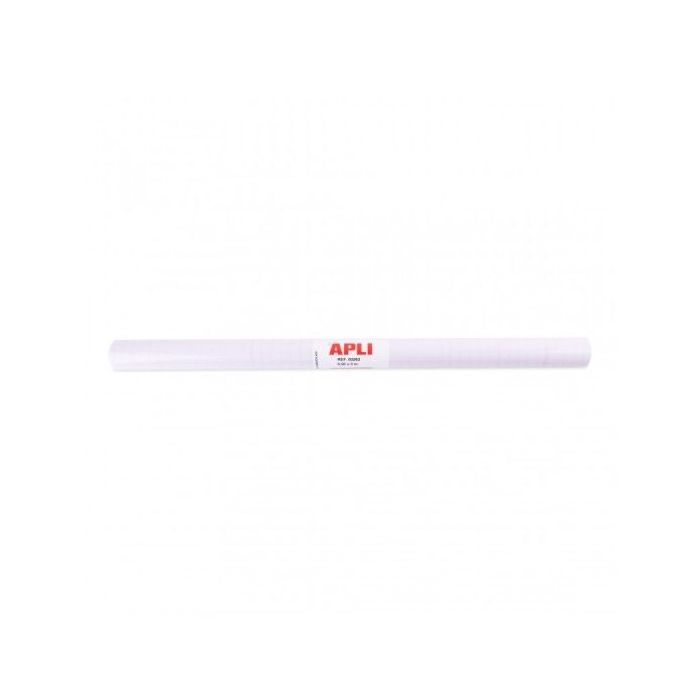 Apli Rollo de Polipropileno Transparente 3x0.50m 50 micras - Adhesivo Reposicionable - Sistema Easy Peel - Cuadricula de Precision - Alta Resistencia a Arañazos y Roturas - No Amarillea