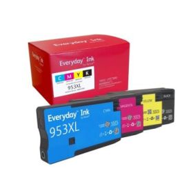 Xerox Everyday HP 953XL Pack de 4 Cartuchos de Tinta Remanufacturados - Reemplaza L0S70AE/F6U16AE/F6U17AE/F6U18AE/L0S58AE/F6U12AE/F6U13AE/F6U14AE (Chip reforzado contra actualizaciones)