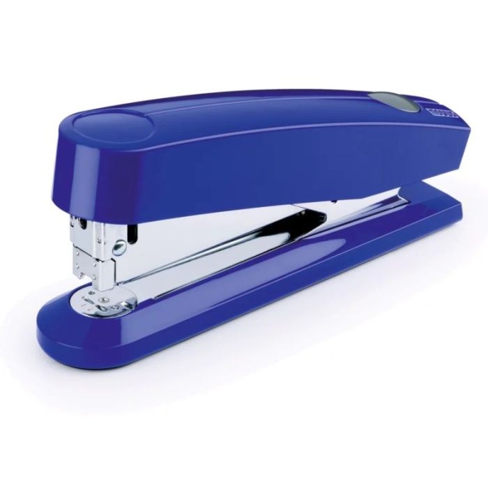 Novus B 7A Grapadora de Sobremesa + Caja de 200 Grapas 24/6 - Grapa hasta 30 Hojas - Grapado Cerrado, Abierto y Clavado - Color Azul