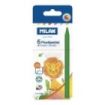 Milan Plastipastel Pack de 6 Ceras de Colores Redondas - Colores Surtidos