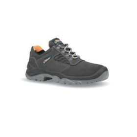 Upower Tudor L Calzado de Seguridad Bajos - Talla 43 - Empeine en Gamuza, Ultra Transpirables, Puntal y Lamina de Acero, Antiperforacion, Antideslizante, Proteccion S1P FO SR - Color Gris