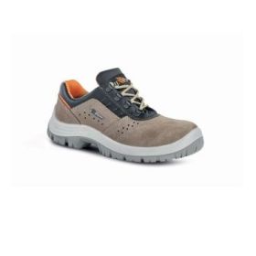Upower Dream L Calzado de Seguridad Bajos - Talla 47 - Empeine Gamuza Perforado, Puntal Acero, Antiperforacion, Antideslizante, Lamina Acero Ergonomica, Proteccion S1P FO SR - Color Beige