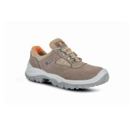 Upower Oasis L Calzado de Seguridad Bajos - Talla 42 - Empeine en Gamuza Ultra Transpirable, Puntal y Lamina de Acero, Antiperforacion, Antideslizante, Proteccion S1P FO SR - Color Beige