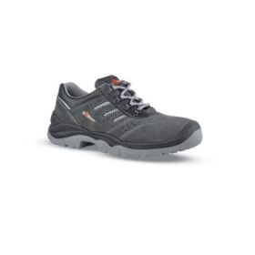 Upower Bell S Calzado de Seguridad Bajos - Talla 45 - Empeine Gamuza Ultra Transpirable, Puntal Acero, Antiperforacion, Suela Antideslizante PU/PU, Proteccion S1PS FO SR - Color Gris