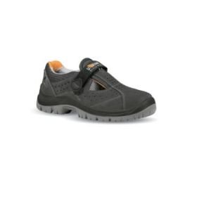 Upower Fairy Calzado de Seguridad Bajos - Talla 46 - Empeine en Gamuza Perforado, Puntal en Acero, Suela Antideslizante PU/PU, Clase de Proteccion S1 FO SR - Color Gris Oscuro