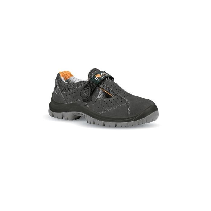 Upower Magic L Calzado de Seguridad Bajos - Talla 36 - Empeine en Gamuza Perforado, Puntal en Acero, Suela Antideslizante PU/PU, Lamina Ergonomica, Proteccion S1P FO SR - Color Gris Oscuro
