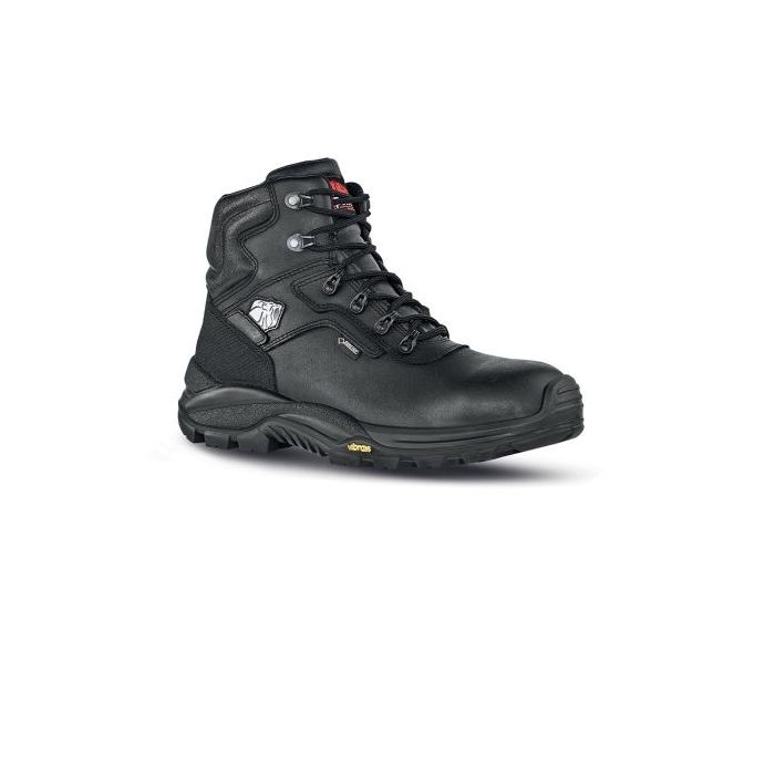 Upower Drop GTX S Calzado de Seguridad Botines - Talla 39 - Impermeables y Transpirables, Puntera Composite, Antiperforacion, Suela Antideslizante PU/VIBRAM, Proteccion S7S CI HI HRO FO SR - Color Negro