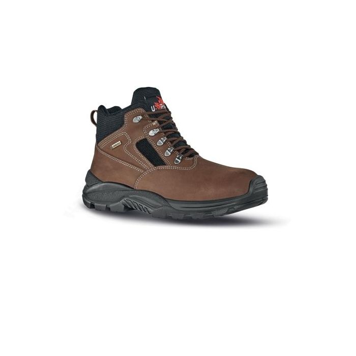 Upower Smash GTX S Botines de Seguridad Impermeables - Talla 46 - Transpirables, Puntal Composite, Antiperforacion, Suela Antideslizante, Proteccion Avanzada S7S CI FO SR - Color Marron