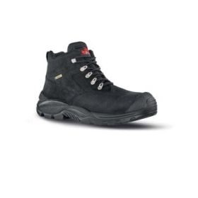 Upower Dude GTX S Botines de Seguridad - Talla 37 - Empeine Nubuck Natural, Impermeable y Transpirable, Puntal Composite, Antiperforacion, Suela Antideslizante, Proteccion S7S CI FO SR - Color Negro