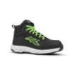 Upower Geb ESD Zapato Alto de Seguridad - Talla 40 - Resistente a la Abrasion, Hidrofugo, Transpirable, Puntera Fibertoe, Plantilla Antiperforacion Ultraligera, Suela Estable, Proteccion S3S CI HI HRO FO SR - Color Negro/Verde