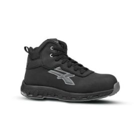 Upower Phoenix ESD Calzado de Seguridad Alto - Talla 37 - Hidrofugo, Resistente al Desgaste, Puntera Fibertoe, Plantilla Antiperforacion Ultraligera, Suela EVA, Proteccion S3S CI HI HRO FO SR - Color Negro