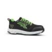 Upower Aton ESD Zapato Bajo de Seguridad - Talla 42 - Proteccion S1PS HI HRO FO SR, U-KNIT Elastico, Puntera Fibertoe, Plantilla Antiperforacion, Suela EVA y Caucho - Color Negro/Verde