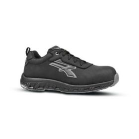 Upower Marcus ESD Calzado de Seguridad - Talla 48 - Microfibra Nobuck Hidrofugo, Puntera Fibertoe, Plantilla Antiperforacion Ultraligera, Suela EVA, Proteccion S3S CI HI HRO FO SR - Color Negro