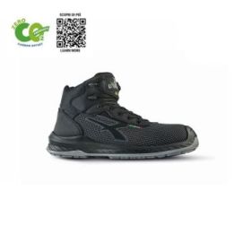 Upower Land UK S ESD Calzado de Trabajo Carbon Neutral - Talla 43 - Seguridad S3S CI FO SR, Puntera AirToe Composite, Antideslizante, Antiestatica, Resistente al Aceite - Color Negro