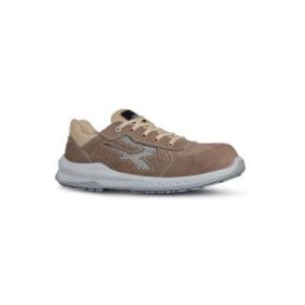 Upower Aerator S ESD Calzado de Seguridad de Verano - Talla 38 - Gamuza Perforada, Forro WingTex, Plantilla Antifatiga, Puntera AirToe Composite, Antiperforacion, Suela Antideslizante - Color Beige