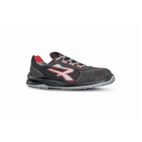 Upower Demon S ESD Calzado de Seguridad con Puntera Airtoe Composite - Talla 44 - Sistema Antiperforacion, Ultranspirables, Plantilla Antifatiga WOW2, Suela Antideslizante - Color Gris/Rojo