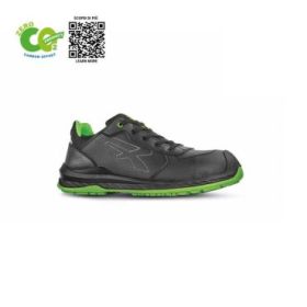 Upower Natural UK S ESD Calzado de Seguridad Bajo - Talla 39 - Comodo y Ligero, Proteccion S3S CI FO SR - Color Negro/Verde
