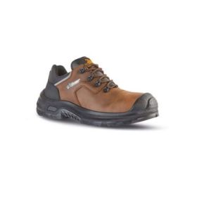 Upower Moska UK S ESD Calzado de Seguridad Altos y Robustos - Talla 35 - Piel Pull-Up Hidrofuga, Puntera Composite Airtoe, Sistema Antiperforacion Textil, Suela Antideslizante Resistente al Aceite, Proteccion Contra el Frio - Color Marron