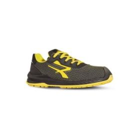 Upower Bogota S Calzado de Seguridad Resistentes - Talla 47 - Transpirables e Hidrofugos, Antiperforacion, Puntera Airtoe Composite, Suela Antideslizante y Antiestatica, Proteccion Contra Frio - Color Negro/Amarillo