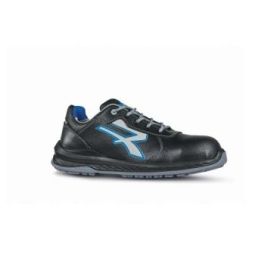 Upower Fuerte S Calzado de Seguridad - Talla 44 - Suela Vibram Antideslizante, Resistente al Aceite, Antiestatica, Proteccion Contra el Frio, Puntera Composite, Antiperforacion Textil - Color Negro/Azul