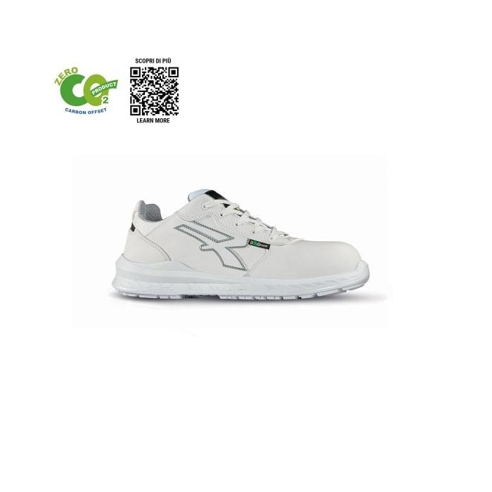 Upower Maple S ESD Calzado de Seguridad Ecologicos - Talla 48 - Puntera AirToe Composite, Antiperforacion, Resistente al Agua, Suela Antideslizante - Color Blanco