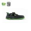 Upower Brook UK S ESD Calzado de Seguridad - Talla 43 - Anti-Perforacion, Puntera Ultraligera, Forro Transpirable, Suela Antideslizante, Carbon Neutral, Proteccion S1PS FO SR - Color Negro/Verde